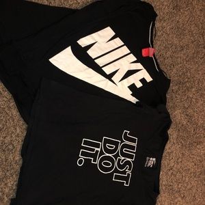 2 Nike T shirts one long sleeve one short